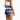 Chi Chi Sport women's grey running shorts featuring blue Chicago flag stripes and red stars with a back view