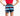Chi Chi Sport women's running shorts featuring navy and light blue Chicago flag stripes with red star details
