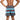 Chi Chi Sport The Lake Effect 5 inch shorts in grey with light blue stripes and red stars, back view on a model.