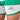 Chi Chi Sport women's running shorts in green and white stripes with embroidered logo and built-in briefs