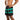 Chi Chi Sport men's black and green shamrock print running shorts with a 5-inch inseam and side pockets