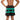 Chi Chi Sport men's black running shorts with green shamrock and Chicago flag stripe pattern, 5-inch inseam back view